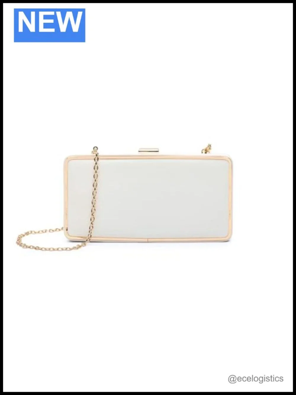 Wifey Clutch Purse Faux Leather Evening Bag Gold Chain Strap Bridal Gift